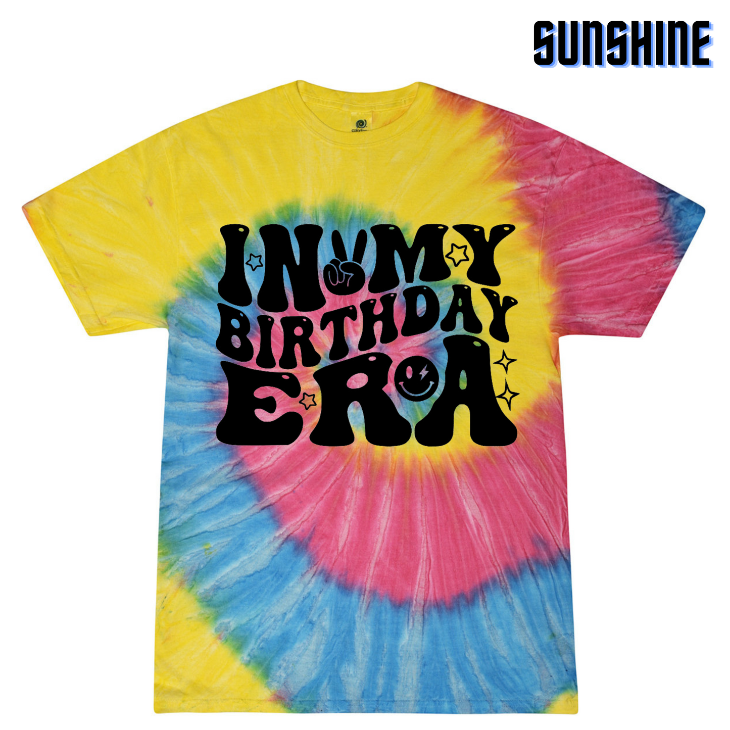 Vibrant Youth Tie Dye 'In My Birthday Era' T-Shirt