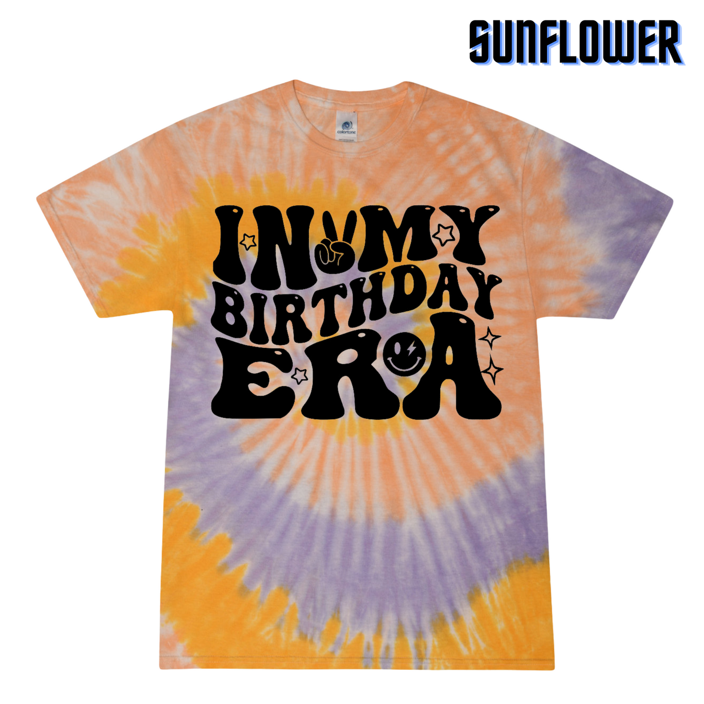 Vibrant Youth Tie Dye 'In My Birthday Era' T-Shirt