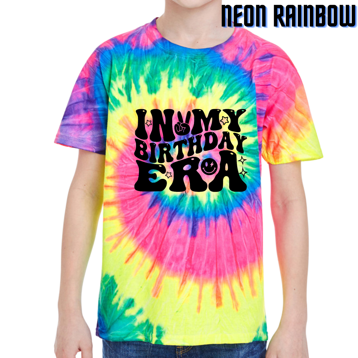 Vibrant Youth Tie Dye 'In My Birthday Era' T-Shirt