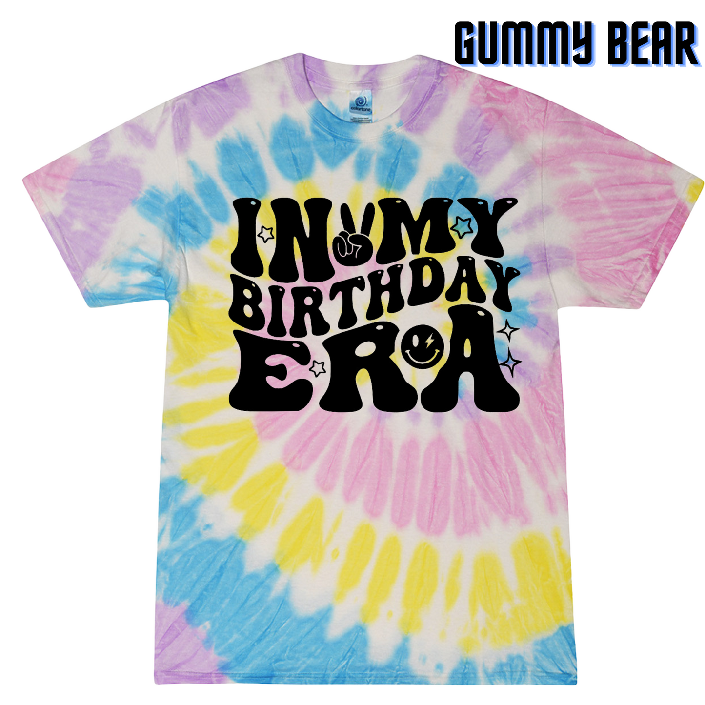 Vibrant Youth Tie Dye 'In My Birthday Era' T-Shirt