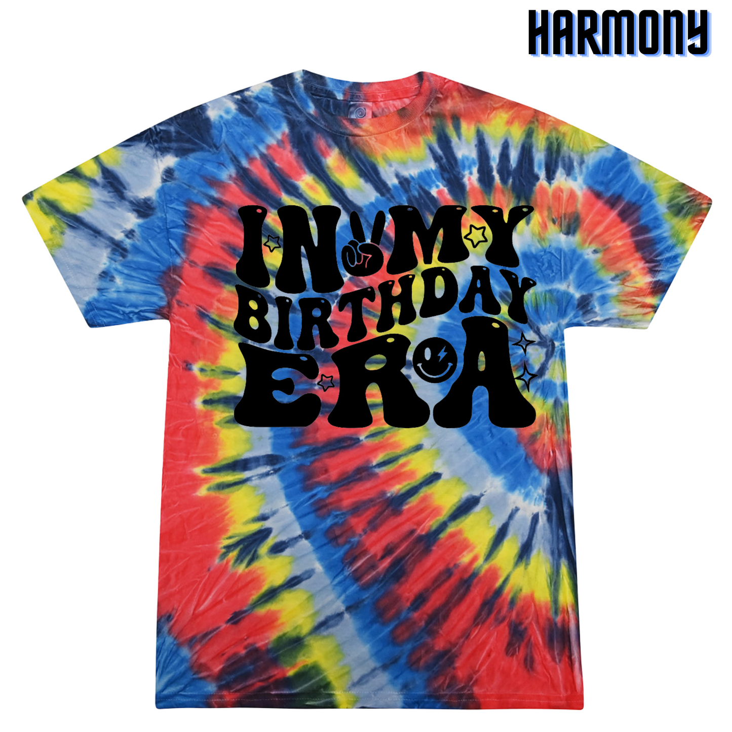 Vibrant Youth Tie Dye 'In My Birthday Era' T-Shirt