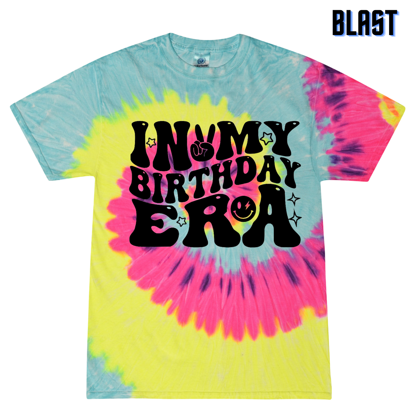 Vibrant Youth Tie Dye 'In My Birthday Era' T-Shirt