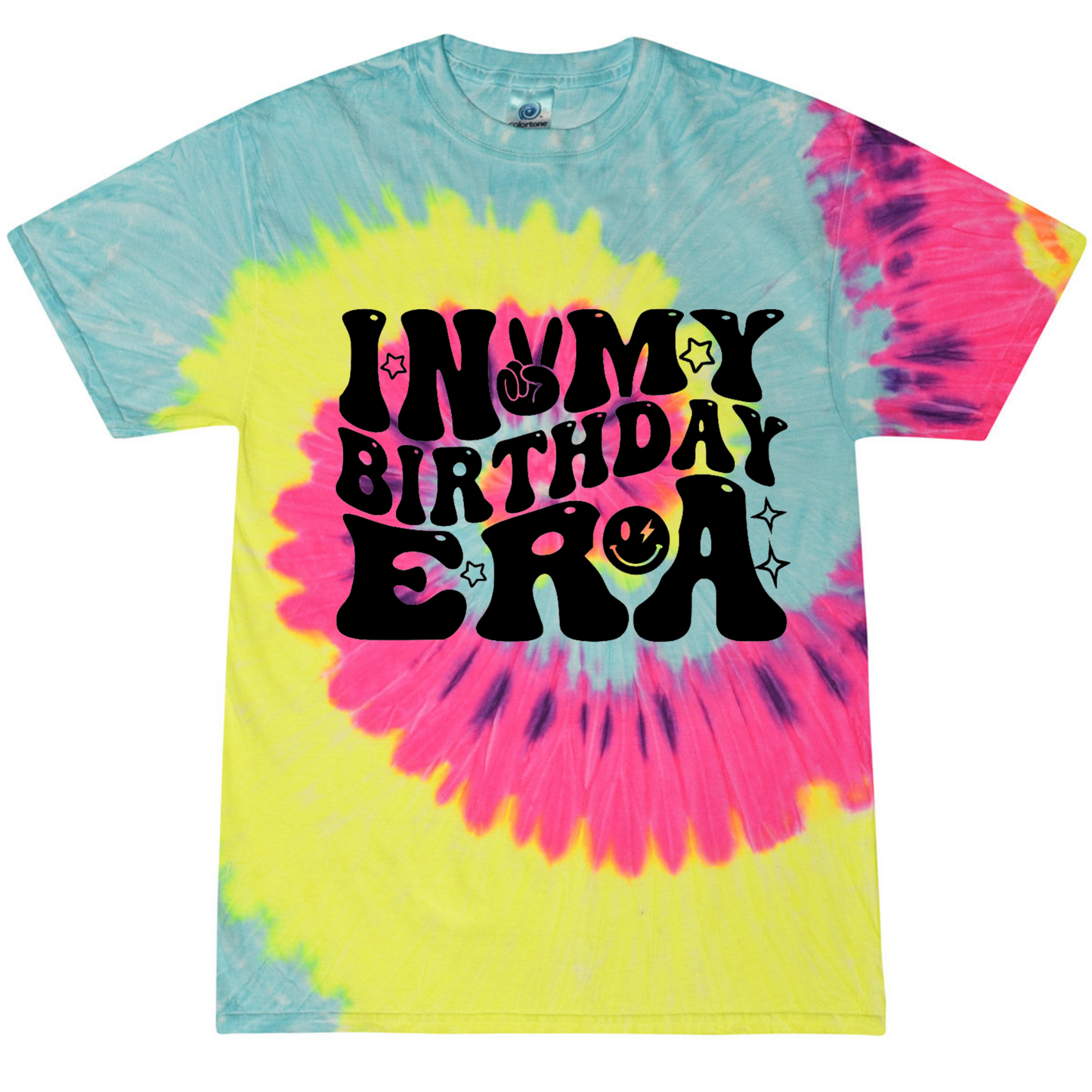 Vibrant Youth Tie Dye 'In My Birthday Era' T-Shirt